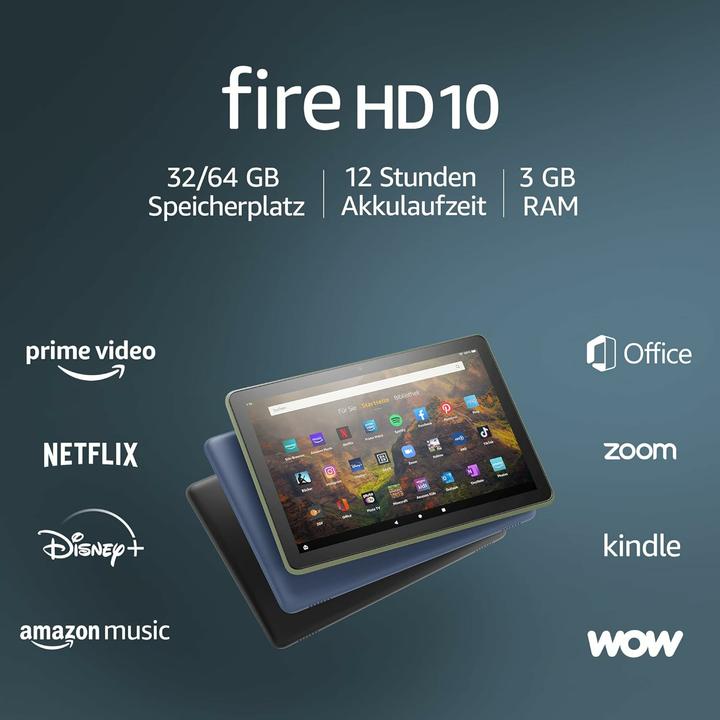 Immagine prodotto Amazon Fire HD 10 Plus (2021) incluso Alexa (10.10", 32 GB, Grigio ardesia)