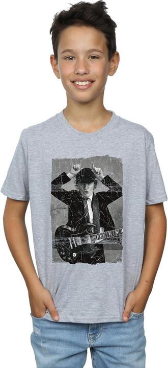 Immagine prodotto AC/DC Angus Young Distressed Photo Maglietta Ragazzi (152, 158)