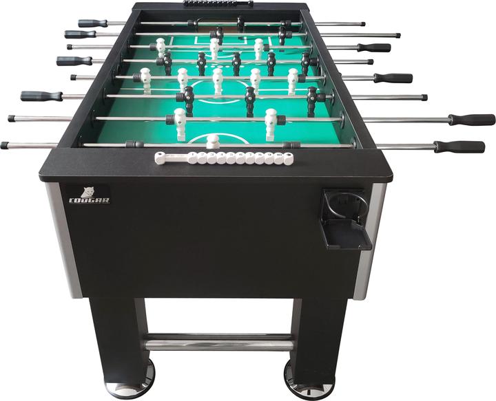Produktbild Cougar Defender Voetbaltafel met Bekerhouder Zwart - 136x76x88cm - 55kg met ballen en scoretellers