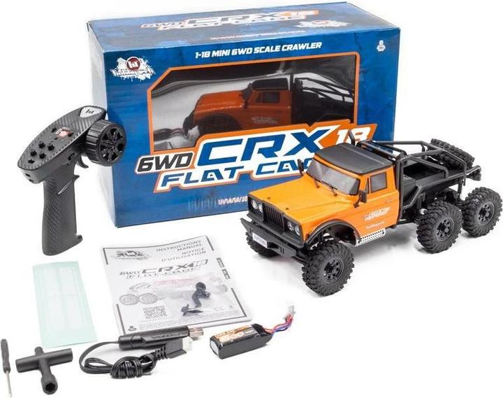 Actual product image Hobbytech Scale Crawler CRX18 Flat Cage 6x6 Orange, RTR, 1:18 (RTR Ready-to-Run)