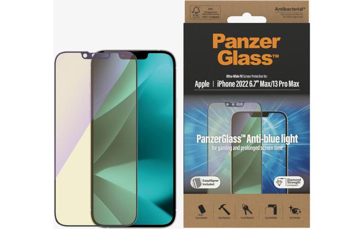 Produktbild PanzerGlass Displayschutz Ultra Wide Anti Bluelight iPhone 14 Plus (1 Stück, Apple iPhone 13 Pro Max, Apple iPhone 14 Plus)