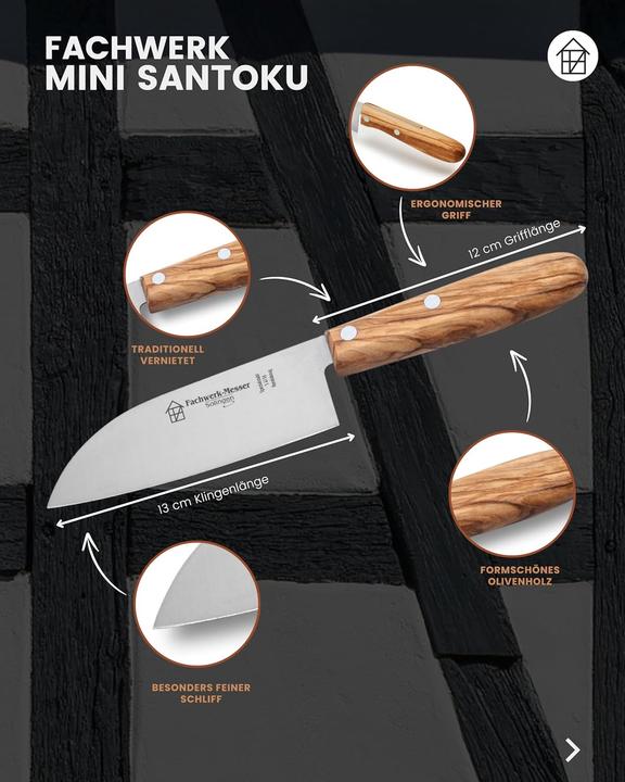 Produktbild Fachwerk-Messer Mini Santoku-Kochmesser (13 cm)