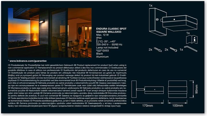 Image du produit Ledvance Endura Classic Spot Square (GX53, IP44)