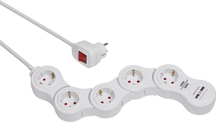 Image du produit Brennenstuhl Vario Power (7 x, USB-A, CEE 7/3, 1.40 m)
