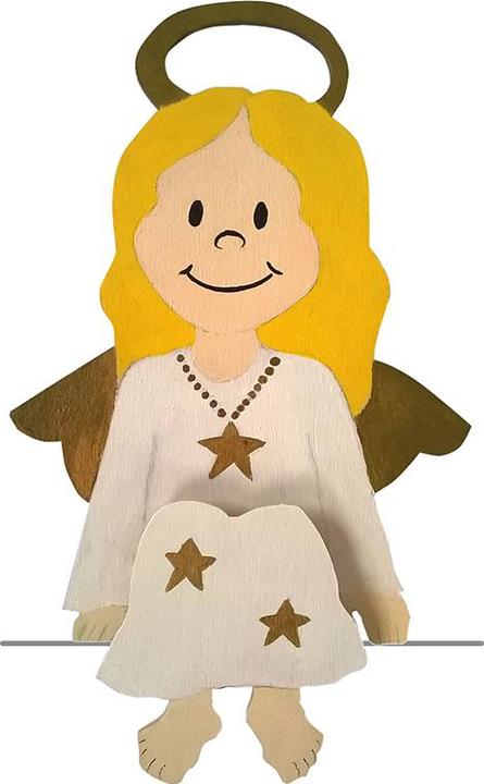 Actual product image Donau Wooden building kit edge stool angel