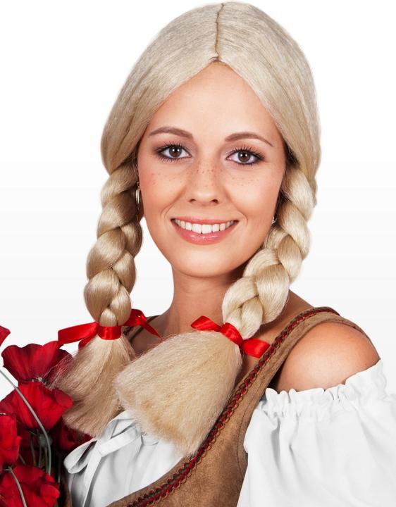 Actual product image Maskworld Blonde Perücke mit dicken Zöpfen