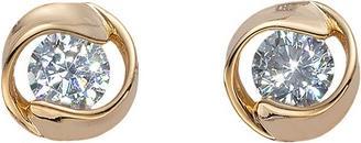 Crystalp Modern gold-plated earrings with Outline 42207.WHI.SG