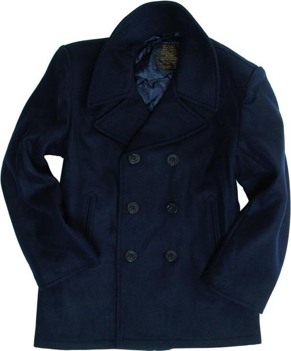 Mil-tec Us Navy Pea Coat Tuch Dk.Blau (Kn.Schw.) M (M)