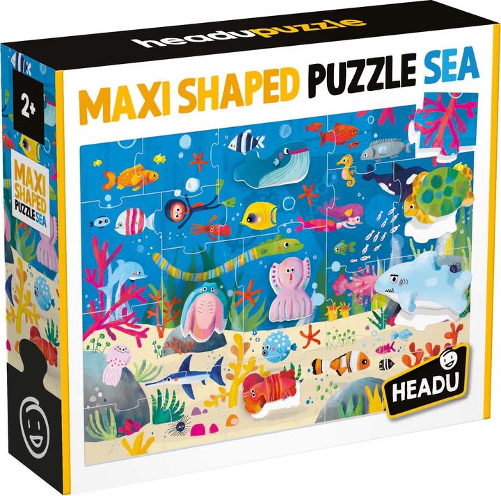 Produktbild Headup Games Ecoplay - Shaped Puzzle Meer (19 Teile)