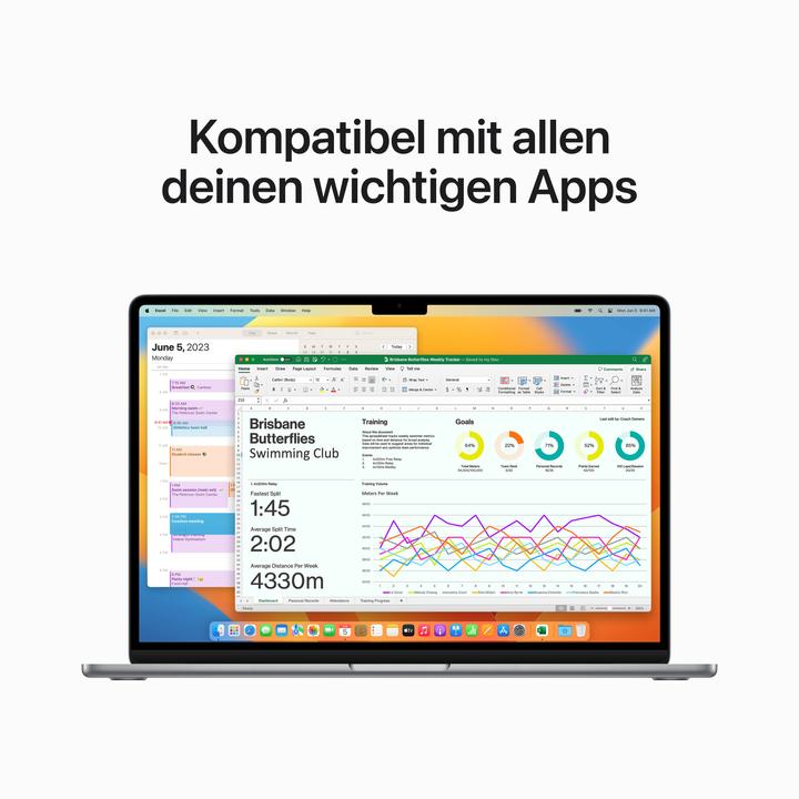Image du produit Apple MacBook Air - 2023 (15", M2, 8 Go, 256 Go, DE)