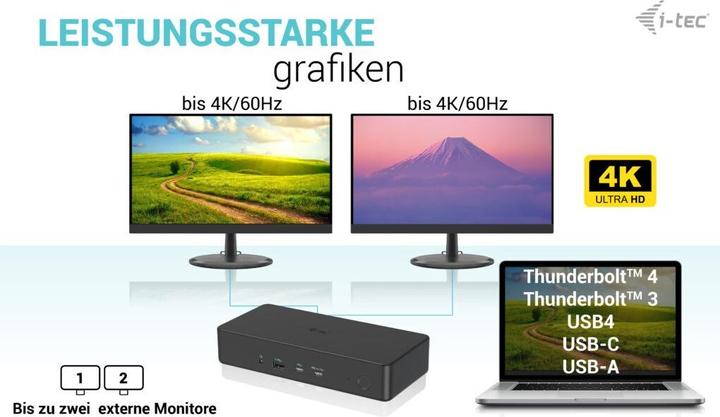 Actual product image i-tec Cadual4kdockpd2 (USB-C, Thunderbolt, 13 Ports)