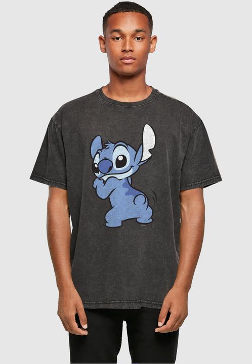 Image du produit Absolute Cult Lilo And Stitch - Tee surdimensionné Stitch Backside Breast Acid Washed - 115343 (3XL)