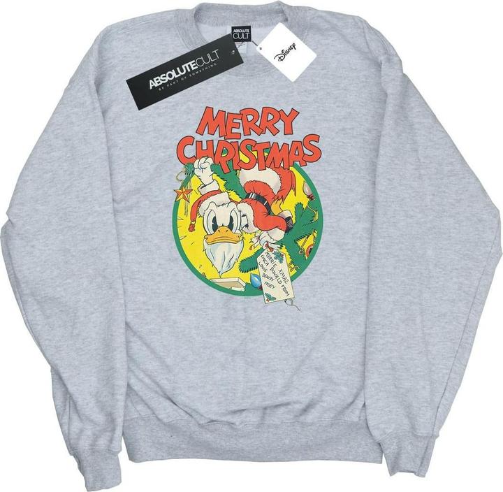 Disney Donald Duck Merry Christmas Sweatshirt (S)