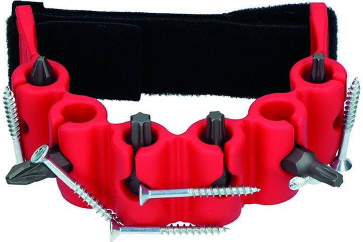 Actual product image Werkstarck Bit holder magnetic BITPASS red incl. 6 bits (Hexagon socket TX M20, Hexagon socket TX M30, Hexagon socket TX M15, Hexagon socket TX M25, Cross Phillips PH M2, Cross Pozidriv PZ M2)