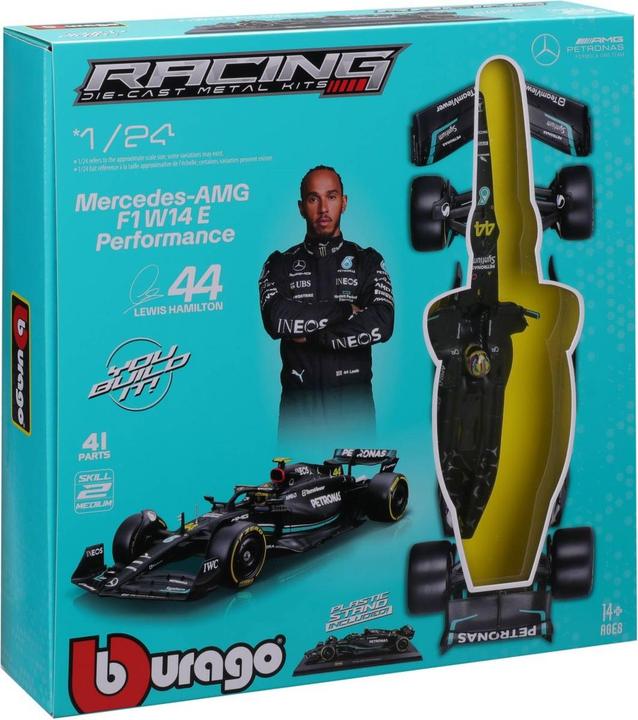 Image du produit Bburago Mercedes-AMG F1 W14 E Perf. 1/24 Kit Hamilton 2024