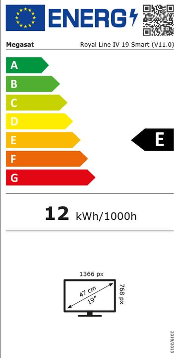 Energie-Label Megasat Royal Line IV 19 Smart (19", LED, HD ready)