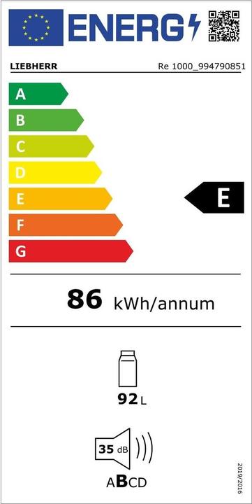 Energie-Label Liebherr Re1000-20 (94 l)