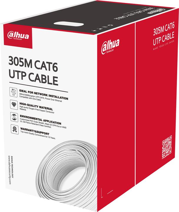 Image du produit Dahua Netzwerkkabel (U/UTP, CAT6, 305 m)