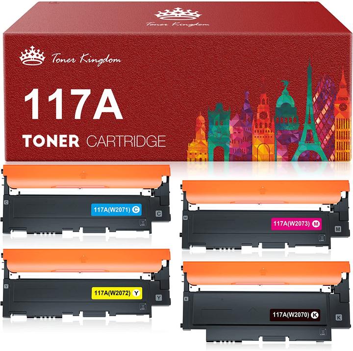Actual product image Toner Kingdom HP 117A toner with chip (M, C, Y, FC)