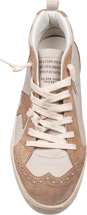 Actual product image Golden Goose mid star sneakers in leather and suede color grey/light brown (42)