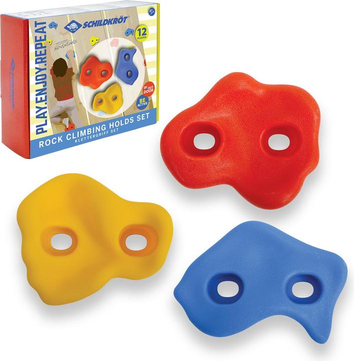 Image du produit MTS Schildkröt® Prises d'escalade pour enfants, 12 prises pour l'escalade de bloc en 3 diff. formes (Multicolore)