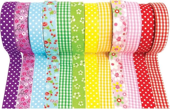 Actual product image Colorations Colouring - ribbon fabric and pattern, set of 12