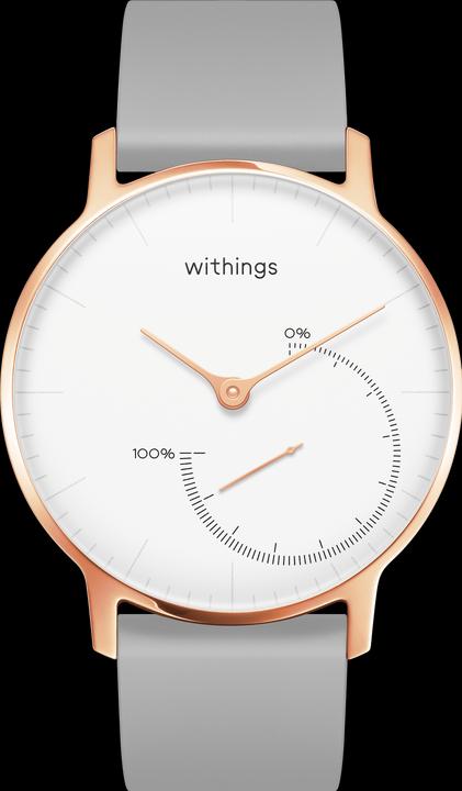 Withings Acciaio oro rosa (Orologio da polso analogico, Orologio interconnesso, 36 mm)