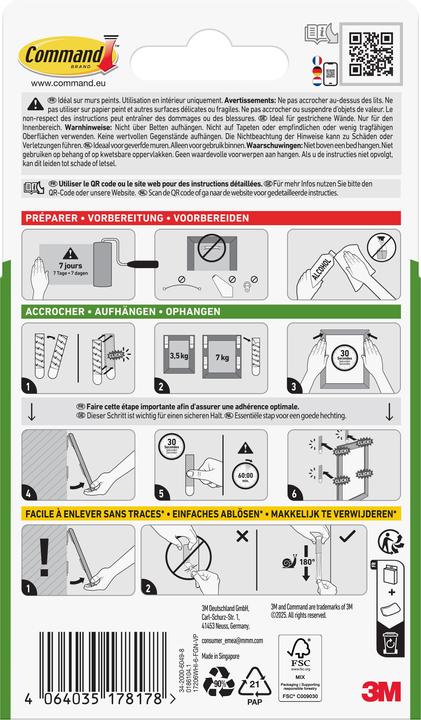 Image du produit Command Languettes accroche-tableau L, Multi-Pack