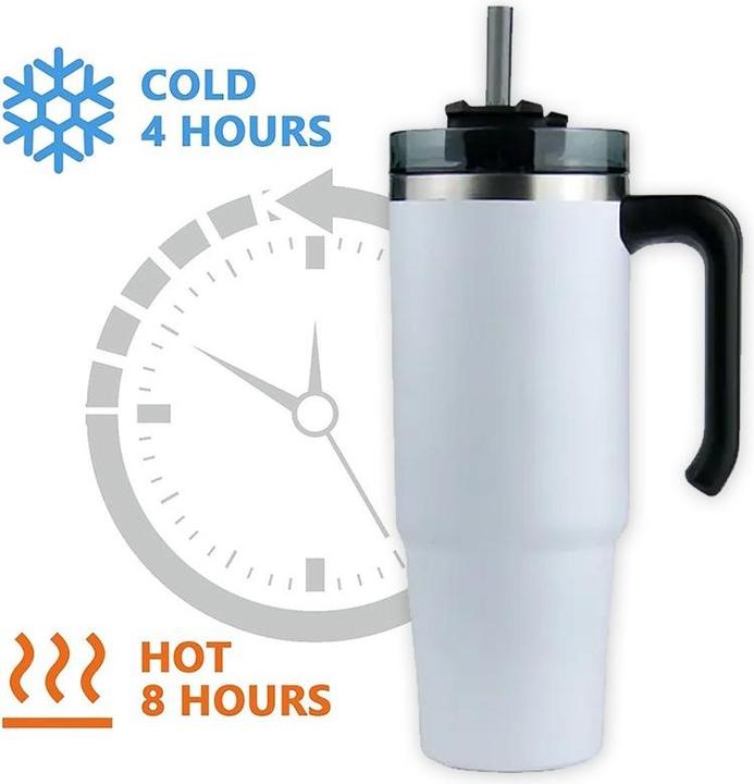 Produktbild ASMI Edelstahl Thermobecher, Kaffeebecher, Auto-Tumbler-Becher, 900ml (0.90 l)