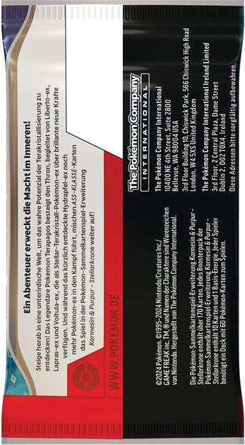 Nährwerte und Zutaten Pokémon Stellar Crown (Deutsch, Booster Pack)
