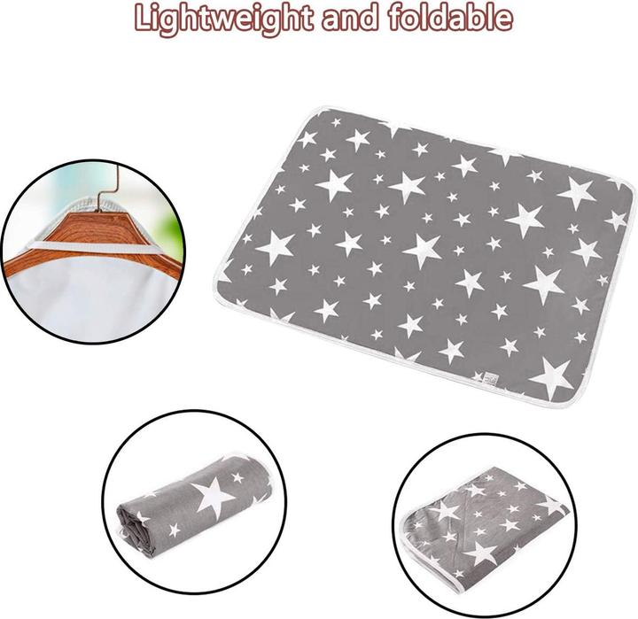 Produktbild Activity Board 2 Stück Wickelauflage, waschbare Wickelauflage für Babys und Kleinkinder (50 x 70 cm)