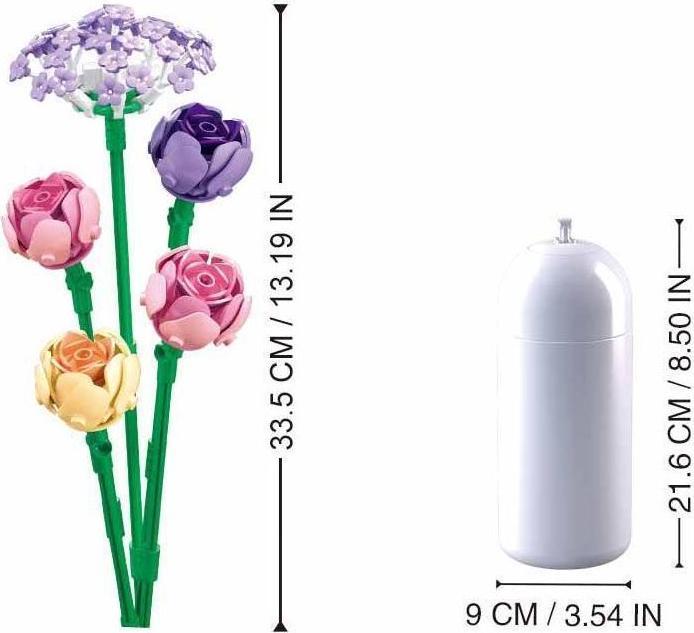 Actual product image Sluban SL96122 - Peony in vase