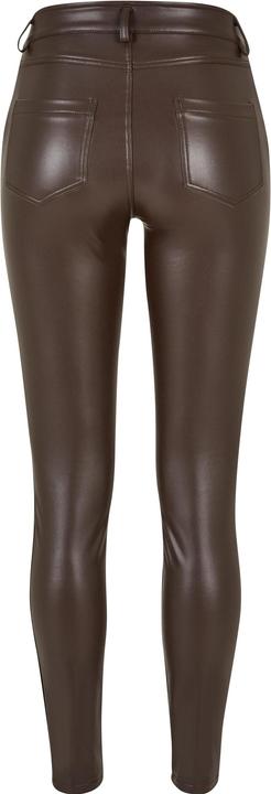 Actual product image Urban Classics Ladies Mid Waist Synthetic Leather Pants (28)