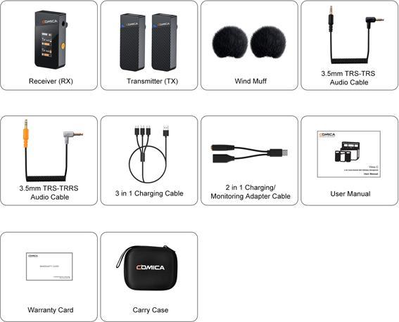 Produktbild Comica 2.4G Dual-channel Mini Wireless Microphone