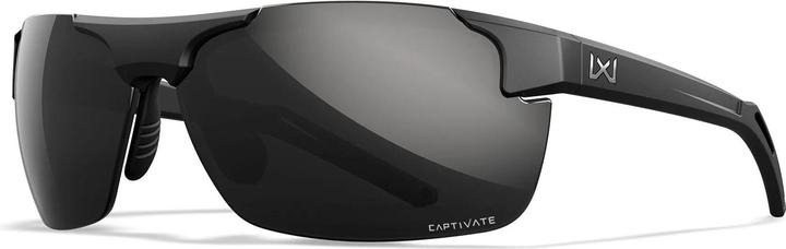 Actual product image Wiley X WX PRIME Lenses: CAPTIVATE™ Polarized black Mirror, Frame: matte black (Mat Black, CAPTIVATE™ Polarised black Mirror)