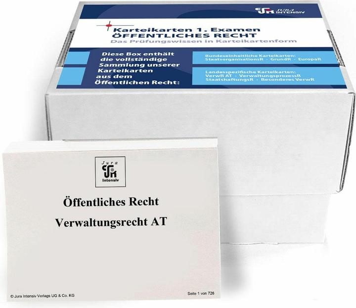 Actual product image Index cards 1st exam public law - Hamburg (328 x)