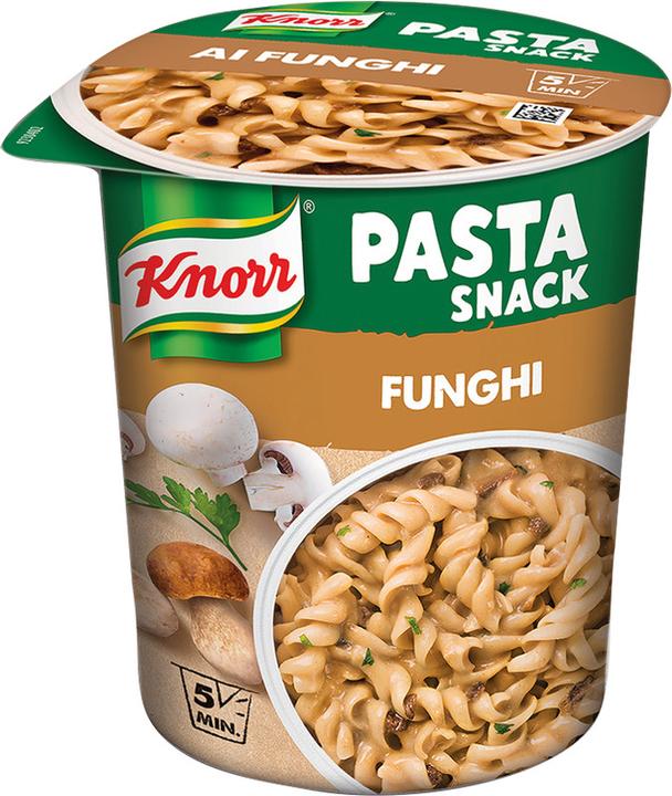 Knorr Pasta Snack Funghi Gobelet avec sauce crémeuse, plat cuisiné instantané, prêt en 5 minutes (85 g)