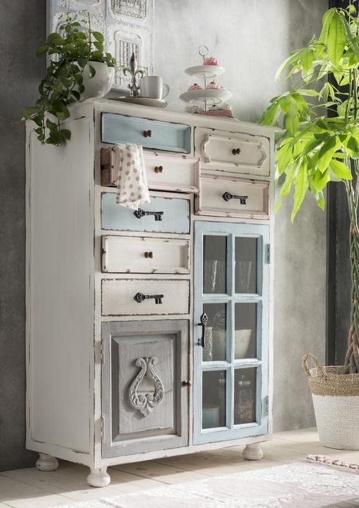 Produktbild Die Faktorei Hochkommode Romantik 1 (90 x 132 x 45 cm)
