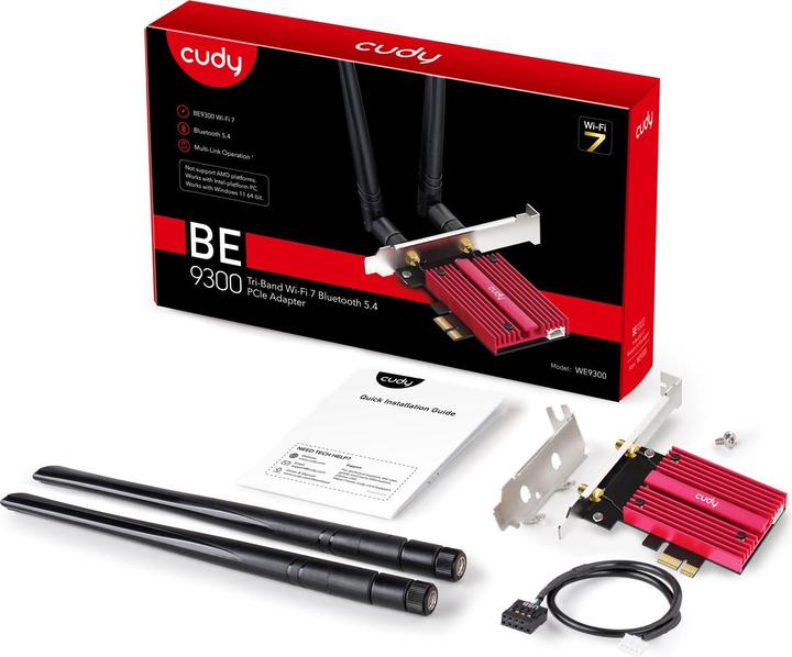 Actual product image Cudy BE9300 Wi-Fi 7 PCI Express Adapter (PCI-E x1)