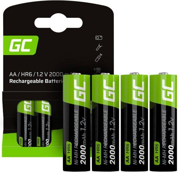 Actual product image GreenCell GR02 - Rechargeable battery - AA - nickel metal hydride (NiMH) - 1.2 V - 2 pcs. (4 pcs., AA, 2000 mAh)