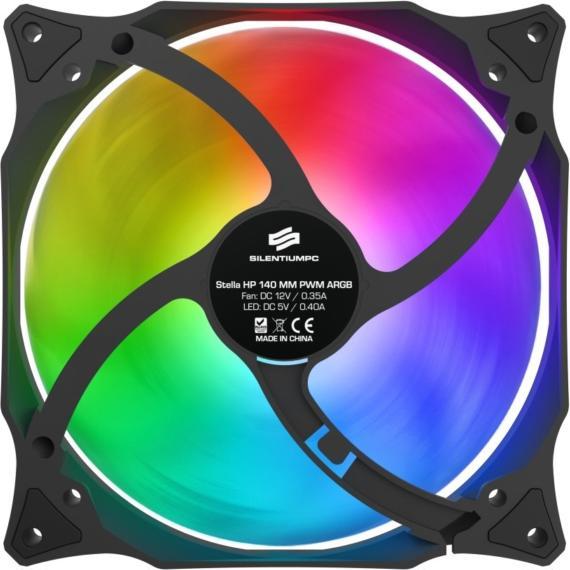 Actual product image Silentium PC Stella HP ARGB 140 PWM computer case fan (140 mm, 1 x)