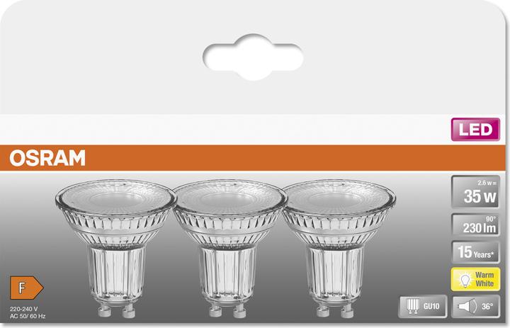 Actual product image Osram Led Star Par16 (GU10, 2.60 W, 690 lm, 3 x, F)