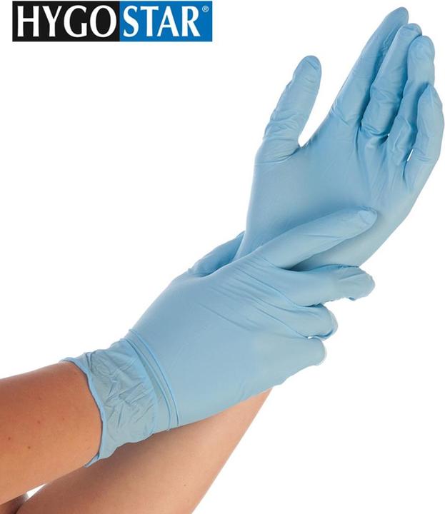 Produktbild Hygostar Nitril-Handschuh SAFE PREMIUM, L, blau, puderfrei (L)