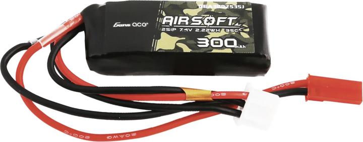 Image du produit Gens Ace 25C 300 mAh 2S2P 7.4V Saddle Airsoft Gun Lipo Battery with Mini Deans(T) Plug (7.40 V, 300 mAh)
