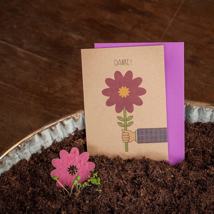 Image du produit Die Stadtgärtner Grusskarte Danke mit Saatgut für Blumen (1 pcs)