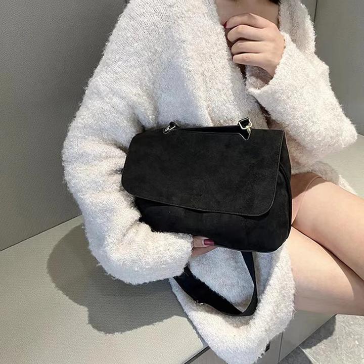 Produktbild Only-Bags.Store Mode Umhängetaschen Retro Pu Leder Klappe Crossbody Tasche Messenger Handtasche Clutch Geldbörse