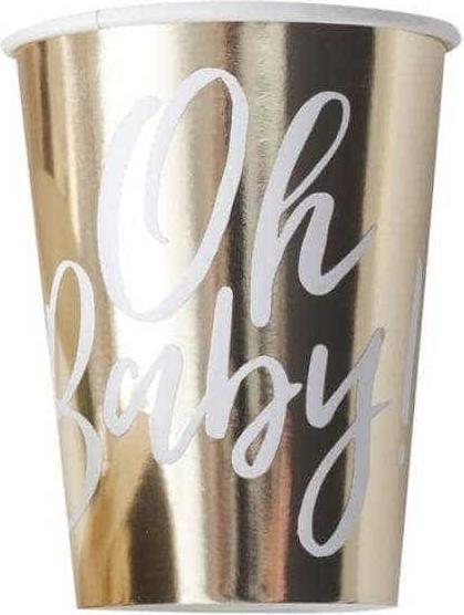 Image du produit Ginger Ray Mugs dorés "Oh Baby