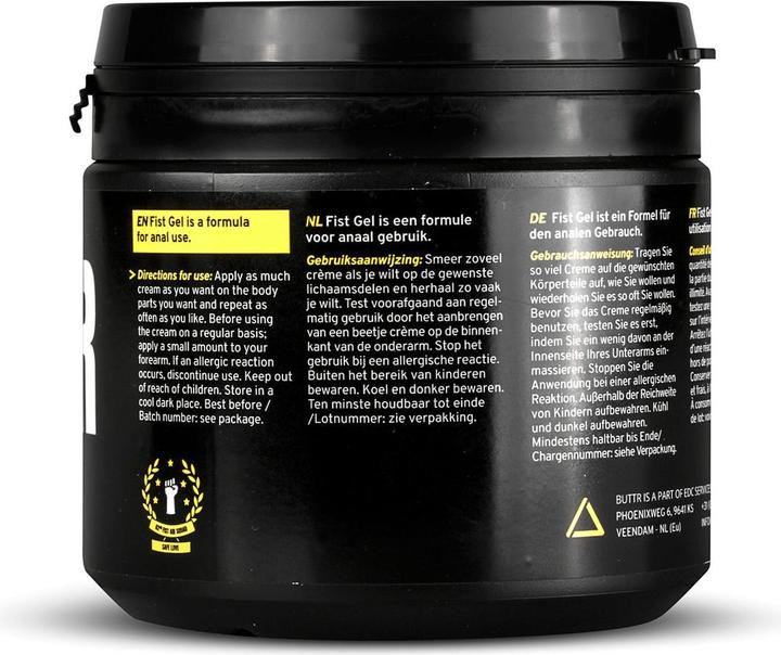 Actual product image Buttr Fisting Gel (500 ml)