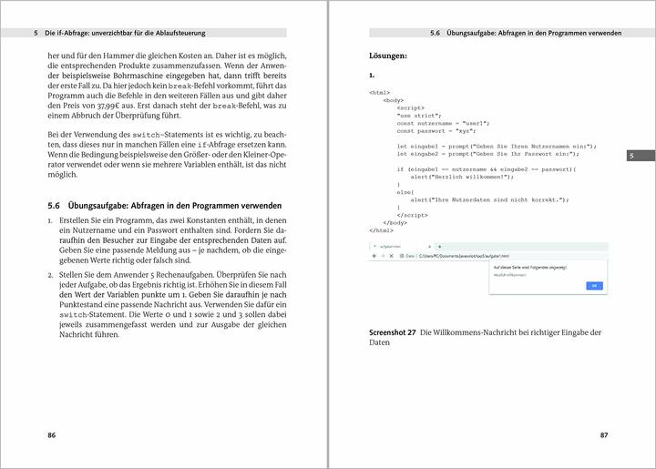 Produktbild JavaScript Programmieren für Einsteiger (Deutsch, Paul Fuchs, 2019)