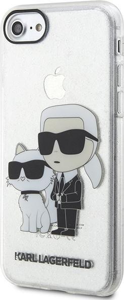 Image du produit Karl Lagerfeld KLHCI8HNKCTGT iPhone 7/8/ SE 2020 / SE 2022 étui rigide transparent Gliter Karl&Chou (Apple iPhone 7, Apple iPhone SE, Apple iPhone 8)